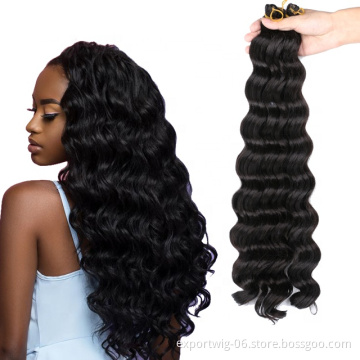 Wholesale Water Wave Twist Crochet Hair Long Deep Curly Twist Braiding Hair Extensions Ombre Color Synthetic Crochet Hair